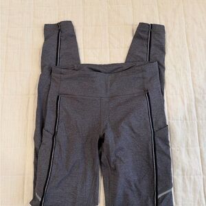 lululemon athletica Gray Leggings with Black Accents